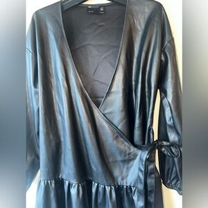 ASOS faux leather tie top Curvy Absolutely adorable!